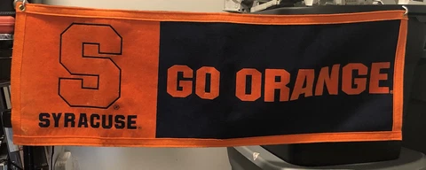 Vintage Syracuse GO ORANGE Felt Banner 32”X12” Cover