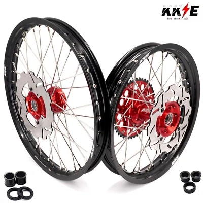 Juego de llantas KKE 21/19 para Honda CR125R 1995-1997 CR250R 1995-1996 disco rojo Foto 1 de 4