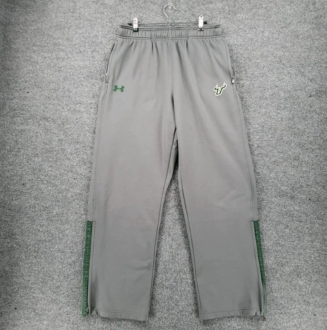 South Florida Bulls Pants Men L Large Gray Under Armour Loose NCAA Football Cover