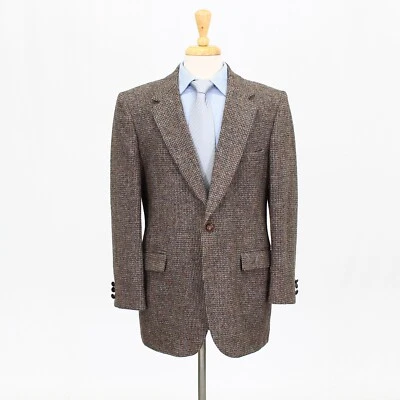 Harris Tweed 40R Brown Sport Coat Blazer Jacket Solid 2B Wool - Image 1 of 4