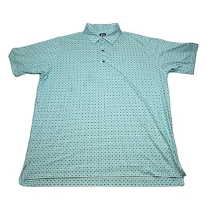 FootJoy Golf Polo Shirt Mens 2XL Teal Stonegate Golf Club Print Short Sleeve - Picture 1 of 11
