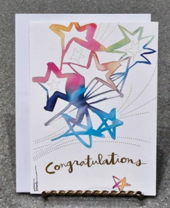 Tarjeta de felicitación con sobre American Greetings 4 x 6 estrellas de felicitación - Imagen 1 de 6