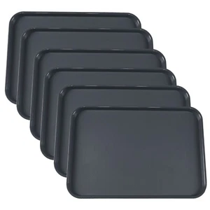 4/6 Packs Extra Large Serving Tray, Commercial Rectangle Plastic Fast Food Tray - Picture 1 of 21