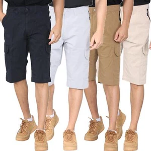 Herren Cargoshorts mehrere Taschen schnelltrocknend Stretch Outdoor Arbeitskleidung Kampfshorts - Bild 1 von 32