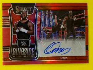 Omos WWE Panini Select 2022 Ringside Numbered /99 Wrestling Card Auto Signature - Picture 1 of 2