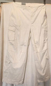Wild Fable Women's off white Elastic Waist Wide Leg Cargo Pants Size XXL - Picture 1 of 5