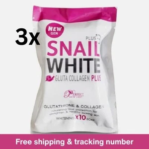 Jabón en barra blanqueador Snail White Gluta Colágeno Plus X10 3x80 g. - Imagen 1 de 9