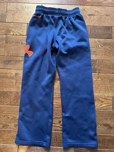 Under Armour Boy's Drawstring Cotton Blend Straight Leg Sweatpants Youth XS - Picture 1 of 4