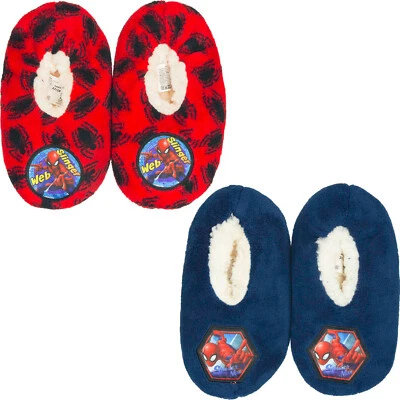 **SPIDERMAN** Jungen Pantoffeln Hausschuhe blau 25-32 rutschfest