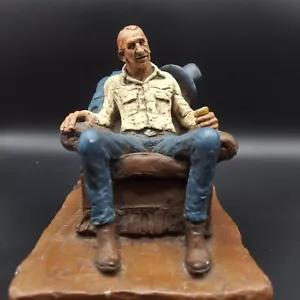 1973 Statua scultura Michael Garman Cowboy "Chairman of the Range" firmata - Foto 1 di 17