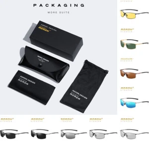 Aoron Polarized Photochromic Sunglasses Anti-UV Glasses Pilot Sport Eyewear Gift - Picture 1 of 63