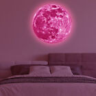 20cm Trójkolorowa świetlisty księżyc 3D Naklejka ścienna do salonu Dekoracja sypialni