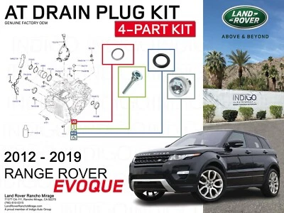 LAND ROVER AT DRAIN PLUG KIT RANGE EVOQUE 12-19 GENUINE FACTORY OEM - Image 1 of 2