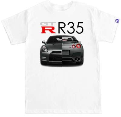 NISSAN GTR SKYLINE R35 R32 R33 R34 Motor Engine Swap Badge Turbo White T SHIRT - Image 1 of 2