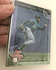 Vtg KEN GRIFFEY JR Metallic Impressions MLB BASEBALL CARD Metal MARNIERS 1