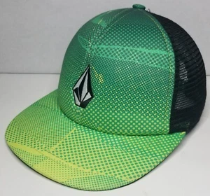Volcom - Snapback Hat Cap - Green & Black - Trucker Hat - Adjustable OSFM  - Picture 1 of 6