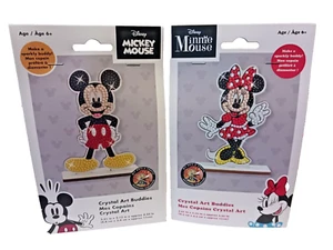 Mickey and Minnie Mouse Craft Kits Buddy Crystal Art Buddies Lot of 2 Kits - Picture 1 of 7