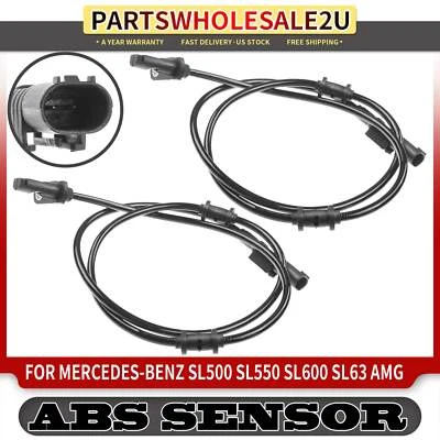 2x Rear L&R ABS Wheel Speed Sensors for Mercedes-Benz R230 SL500 SL55 AMG SL600 - Image 1 of 4