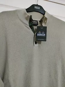 Barbour International Men's Casual Moss Jumper, Cavalry Sand Size Uk M BARBOUR! - Picture 1 of 6