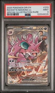 Rocket's Nidoking Ex SIR #233 PSA 9 - Pokemon 2025 Pokemon SV Rivali Destinati - Foto 1 di 2