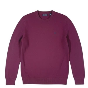 Chaps Mens Burgundy Crewneck Pullover Sweater Embroidered Logo Size L - Picture 1 of 9
