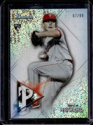 2021 Bowman Sterling Spencer Howard RC Speckle Refractor Rookie #67/99 Phillies - Image 1 of 2