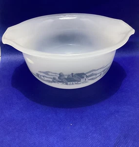 Vintage Glasback Currier & Ives Schale Landhausstil - Bild 1 von 10