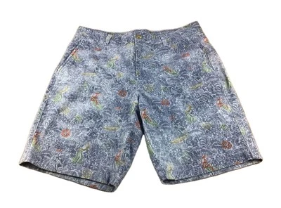 Bermudas chinas hawaianas Johnnie O para hombre azules amped Tide talla 33 (33"Wx9"L) Foto 1 de 4