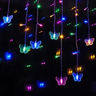 Luces de hadas cortina mariposa enchufe USB, 8 modos 120 20 pies Firefly Twinkle T... Foto 1 de 4