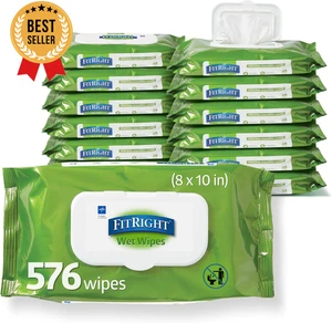 Fitright Aloe Persönliches Reinigungstuch Tücher Duft 576 Stück Erwachsene Inkontinenz - Bild 1 von 12