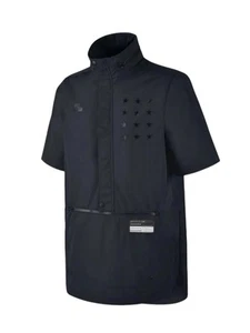 Nike Air Short Sleeve Windbreaker Jacket Men's Size Medium Black Softshell VGC - Picture 1 of 9
