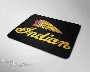 Mouse Pad – Indian Funny Logo Motor New Mouse Mad Made In Usa Non-Slip - Picture 1 of 2