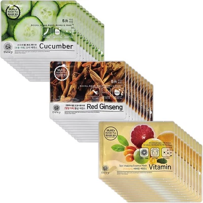 30pcs Korean Facial Skin Care Beauty Face Mask Sheets Moisture mix Set (3types) - Image 1 of 4