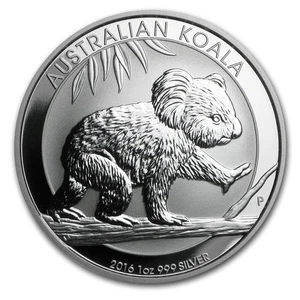 Australia 2016 KOALA Bear $1 1 Troy Oz Pure Silver Dollar BU IN PERTH MINT BOX - Picture 1 of 4