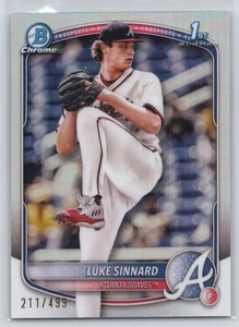 2025 Bowman #BCP-62 Luke Sinnard Chrome Prospects Refractor #/499 - Bild 1 von 2