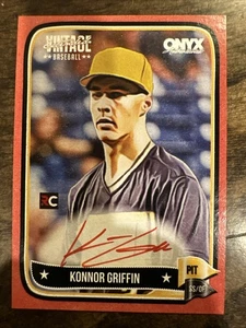 2024 Onyx Vintage Extended Baseball Konnor Griffin Rookie Auto 6/25 - Picture 1 of 2
