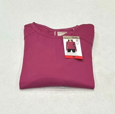 Mondetta Women's Long Sleeve Active Top with Thumb Holes, Raspberry Coulis, M - Image 1 of 4