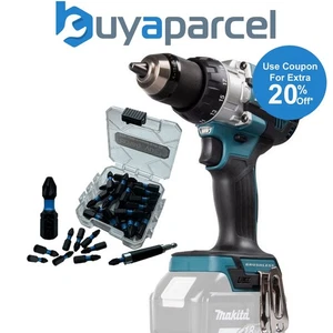 Makita DHP489Z 18v LXT Brushless Combi Hammer Drill Metal Chuck 25pc Torsion Set - Picture 1 of 15
