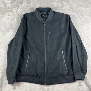 ALFANI Men's Black Nite Escape Perforated Regular-Fit Full-Zip Bomber Jacket 2XL - Picture 1 of 12