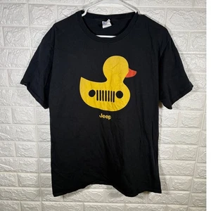 Jeep Mens Duck Ducking T-Shirt Black Large Funny Car Lover Gift Present - Picture 1 of 7