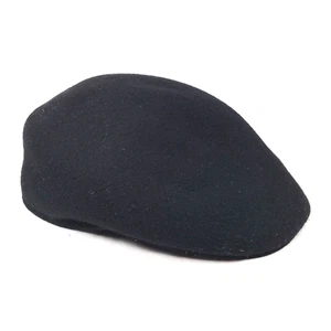 Country Gentleman Ascot Men's XL Black Wool Hat Cap Newsie Paper Boy - Picture 1 of 8