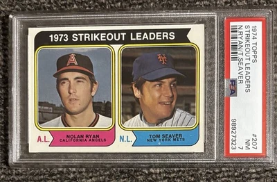 1974 Topps - Líderes de la Liga Nolan Ryan, Tom Seaver #207 PSA 7 Foto 1 de 2