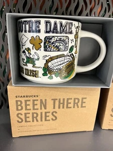 Notre Dame University 14oz Been There Series Starbucks Ceramic Mug New in Box - Picture 1 of 3