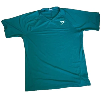 Gymshark Men's XXL Critical 2.0 Workout Shirt | Green Short Sleeve Training Top - Image 1 of 4