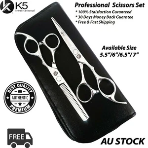 Barber Scissors Set Salon Hairdressing Hair Cutting Thinning Scissors Shears Set - Picture 1 of 11
