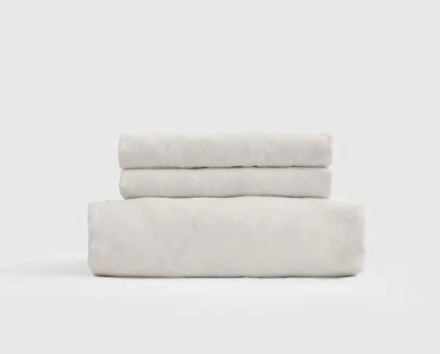 NUEVO CON ETIQUETAS JUEGO DE SÁBANAS AJUSTABLES DE LINO EUROPEO QUINCE SÁBANAS DE ARENA DOBLES COMPLETAS Foto 1 de 4