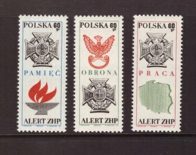 Poland 1969 Scouting and Guiding Association set MNH mint stamps  - Image 1 of 1