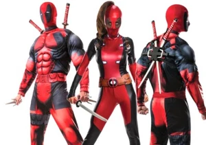 Adulto DEADPOOL Elegante Vestido Disfraz Superhéroe Día Mundial del Libro Cómic Hombres Mujeres - Imagen 1 de 3