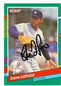 Dave LaPoint autographed baseball card (New York Yankees) 1991 Donruss #481 - Image 1 of 1