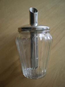 Zuckerspender Dosierer Zuckerstreuer Glas Helly D. B. P. Made in Germany 60er J - Bild 1 von 4